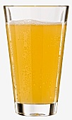 A glass of apple schorle (apple juice and mineral water)