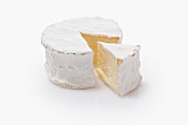 French soft cheese made from unpasteurised milk, sliced