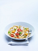 Linguine with tomatoes, basil and Parmesan