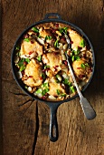 Persian chicken stew with walnuts and pomegranate seeds