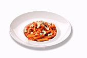 Penne with tomato sauce and artichokes