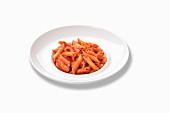Penne with tomato sauce and melted cheese