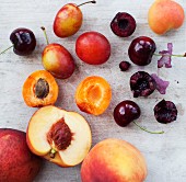 Summer fruits (peaches, cherries, plums, apricots)