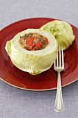 Stuffed kohlrabi filled with peppers