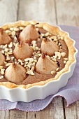Pear tarts with chocolate and almonds