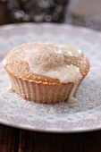 An apple muffin with cinnamon sugar