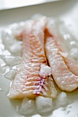 Cod fillets on ice