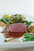 Saddle of lamb with a herb crust