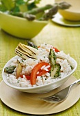 Risotto vegetale (risotto with asparagus, tomatoes and artichokes)