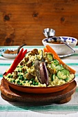 Couscous with vegetables and lamb