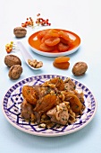 Lamb with dried apricots and walnuts (Iran)