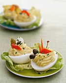 Eggs filled with cheese cream