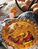 Chicken pie with chilli peppers