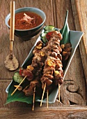 Sate kebabs with peanut sauce (Indonesia)