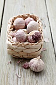 A basket of oriental garlic