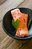 Salmon fillets with pink peppercorns