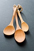 Three wooden spoons