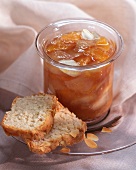 Peach jam and almond cake