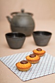 Financiers with chocolate