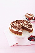 Chocolate mousse tart with fresh berries