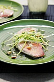 Bream fillet with lemongrass and cashew nuts