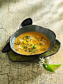 Coconut and ramson soup with ginger