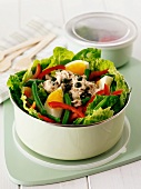 Salad Niçoise in a lunchbox