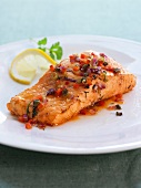 Salmon fillet with salsa