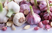 Various bulbs and cloves of garlic