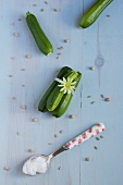 Ingredients for courgette crumble