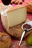 A piece of French sheep's cheese