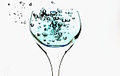 Air bubbles in a glass