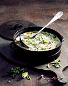 Cheese soup with leek
