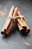 Two bundles of cinnamon sticks