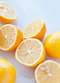 Meyer lemons, whole and halved