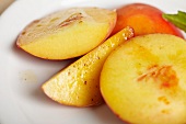 Grilled Peaches; Close Up