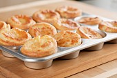 Yorkshire puddings in a muffin tin