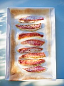 Oven-baked red mullet fillets