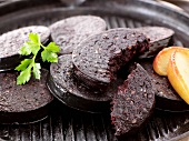 Black pudding with apple