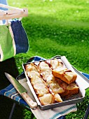 Pear and ginger slices for a picnic