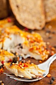 Smoked mackerel fillet (North Atlantic) spiced with pepper, paprika and mustard seeds