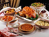 Traditionelles Thanksgiving Dinner (USA)