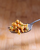 Forkful of Cooked Quinoa