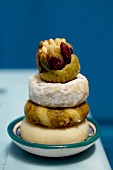 A stack of almond biscuits from Tunisia