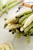 White and green asparagus