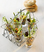 Lentil salad with asparagus