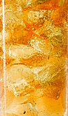 A glass of lemon iced tea (close-up)
