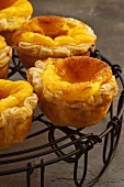 Pasteis de nata (puff pastry cases filled with custard, Portugal)