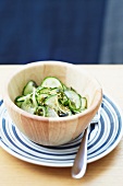 Cucumber salad with algae and sesame seeds