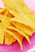 Lots of tortilla chips (close-up)